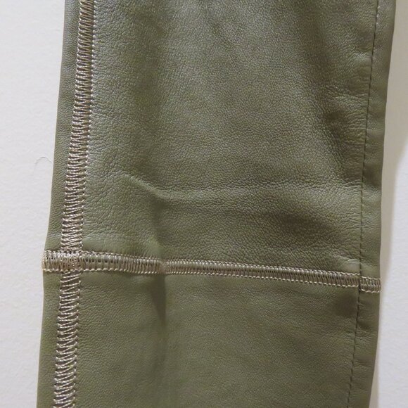 BY MALENE BIRGER Elenaso 100% Lamb Leather Legging Pants in Taupe Quiet Luxury - Picture 5 of 15